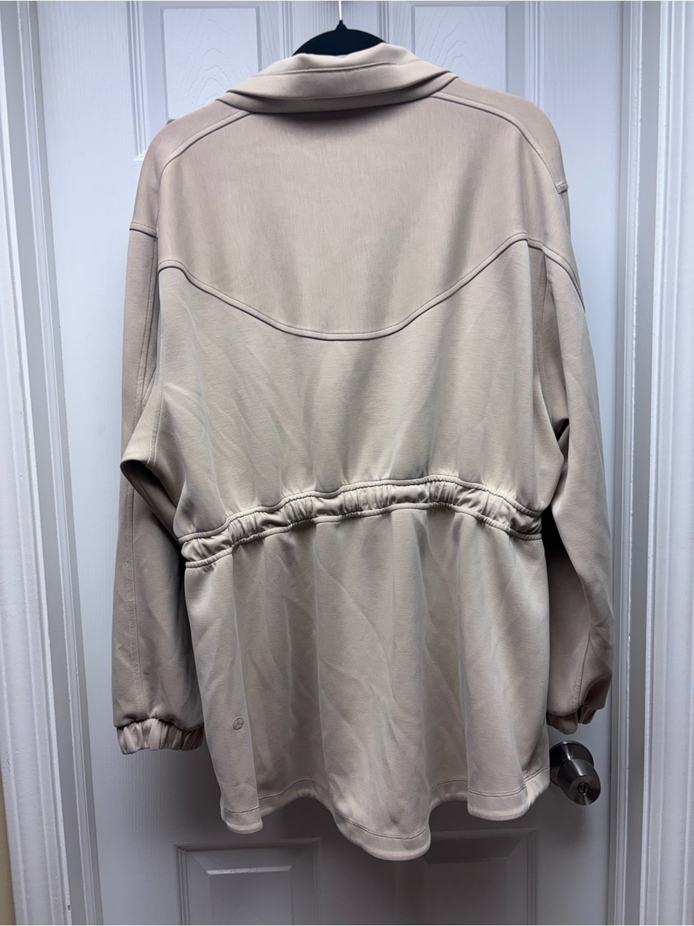 Lululemon Softstreme Cinch-Waist Full-Zip Jacket Bone Beige Size 14 - Picture 9 of 10